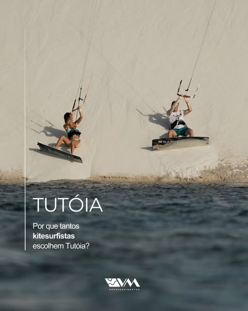 Tutóia: por que tantos kitesurfistas escolhem a cidade. Publicação no Instagram da VM Empreendimentos.